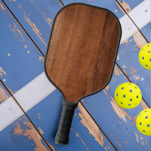 Rustic Walnut Wood Pickleball Paddle