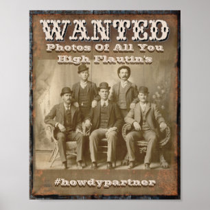 Rustic Wanted Poster - Hashtag and Social Media