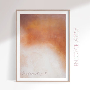 Rustic warm abstract painting fall wall art
