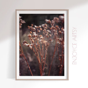 Rustic warm fall wildflower farmhouse wall art