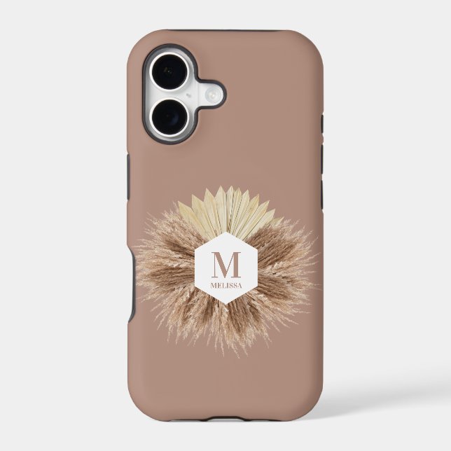 Rustic Warm Neutral Colours Monogram  (Back)