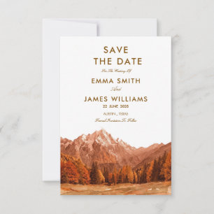 RUSTIC water colour MOUNTAIN SIMPLE save the date