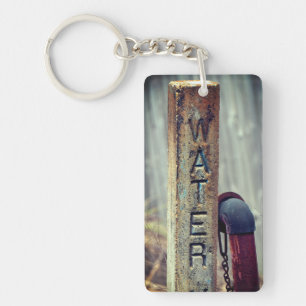 Rustic Water Valve Keychain