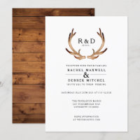 Rustic Watercolor Antler | Simple Wedding