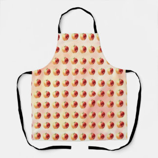 Rustic Watercolor Apple Pattern Apron