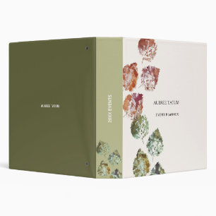 Rustic Watercolor Art Falling Leaves Autumn Binder