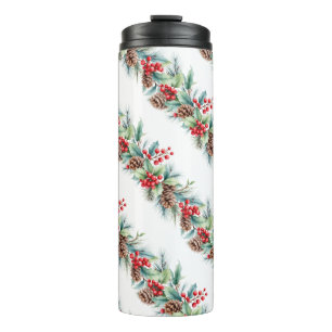 Rustic Watercolor Border Thermal Tumbler