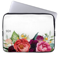 Rustic Watercolor Botanical with Monogram Initials