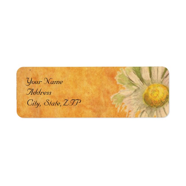 Rustic Watercolor Daisies on Parchment (Front)