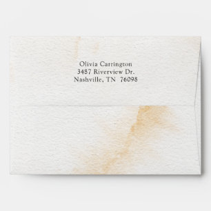 Rustic Watercolor Elegant Return Address Modern  Envelope