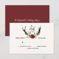 Rustic Watercolor Floral Boho Hunt is Over RSVP