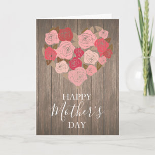 Rustic Watercolor Floral Mother's Day Card