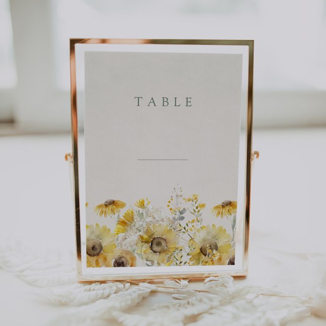 Rustic Watercolor Floral Wedding Table Cards (Creator Uploaded)