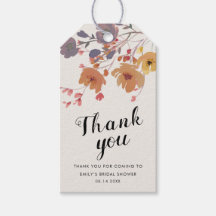 Rustic Watercolor Floral Wedding Thank You