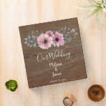 Rustic watercolor flowers on barn wood Wedding Binder<br><div class="desc">Rustic watercolor flowers on barn wood Wedding Binder.
You can easily change the text to personalize.
If you need help,  contact me.</div>