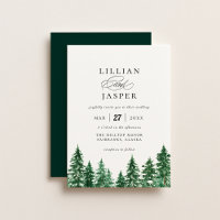 Rustic Watercolor Forest Wedding