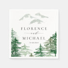 Rustic Watercolor Forest Winter Woodland Wedding