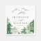 Rustic Watercolor Forest Winter Woodland Wedding