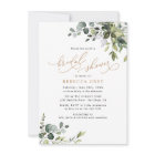 Rustic Watercolor Greenery Gold Bridal Shower