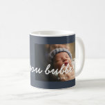Rustic Watercolor I Love Bubbe Mug - Navy<br><div class="desc">Give a gift that will melt grandma's heart. This customizable photo mug features the phrase,  "I love you bubbe!". All text fully customizable. Perfect as a gift for the Holidays,  Hanukkah,  a birthday or Mother's Day. Look for coordinating products from Parcel Studios.</div>