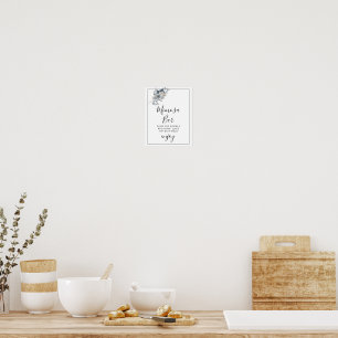 rustic watercolor illustration floral arrangement poster