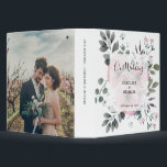 Rustic watercolor leaves photo Wedding Binder<br><div class="desc">Rustic elegant botanical watercolor floral,  photo Wedding Album
For your spring,  summer,  fall or winter wedding.
Add your own text and photo to personalize.</div>
