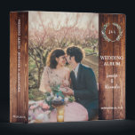 Rustic watercolor leaves wood Wedding album Binder<br><div class="desc">Create your own rustic watercolor leaves on dark wood,  Wedding album.
Beautiful album to keep all your beautiful wedding memories.
You can add your own photo,  add your own text and names.</div>