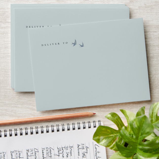 Rustic Watercolor Mountain Outdoor Envelope (Stacked)