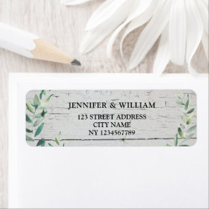 Rustic Watercolor olive branch return address