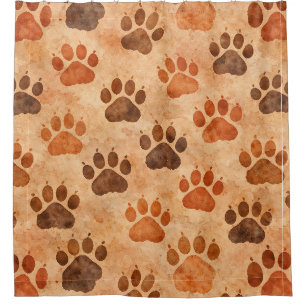 Rustic Watercolor Paw Print Pattern (1)