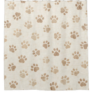 Rustic Watercolor Paw Print Pattern (2)