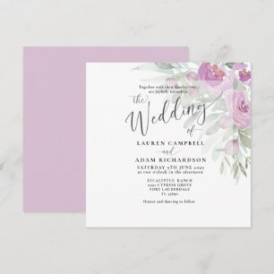 Rustic Watercolor Pink Floral Bouquet Wedding