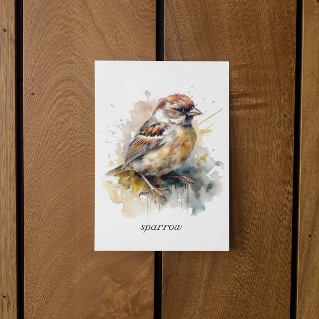 Rustic Watercolor Sparrow, custom (Creator Uploaded)