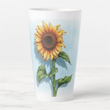 Rustic Watercolor Sunflower Mug