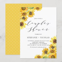 Rustic Watercolor Sunflowers Couples Shower