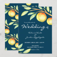 Rustic Watercolor Sweet Peaches Wedding