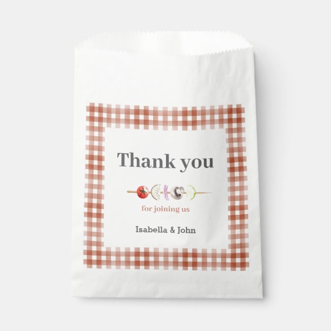 Rustic Watercolor Thank You Baby Shower  Favour Bag (Front)