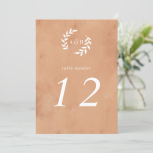 Rustic Watercolor Wedding 5x7 Table Number