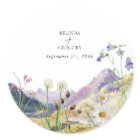 Rustic Watercolor Wildflower Mountain Wedding