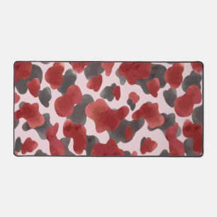 Rustic Watercolor Winter Animal Print Desk Mat