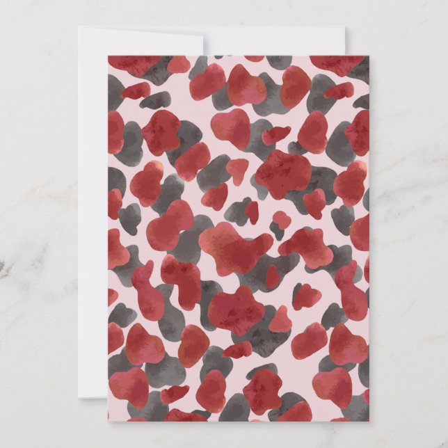 Rustic Watercolor Winter Animal Print Holiday Card (Front)