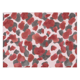 Rustic Watercolor Winter Animal Print Tablecloth