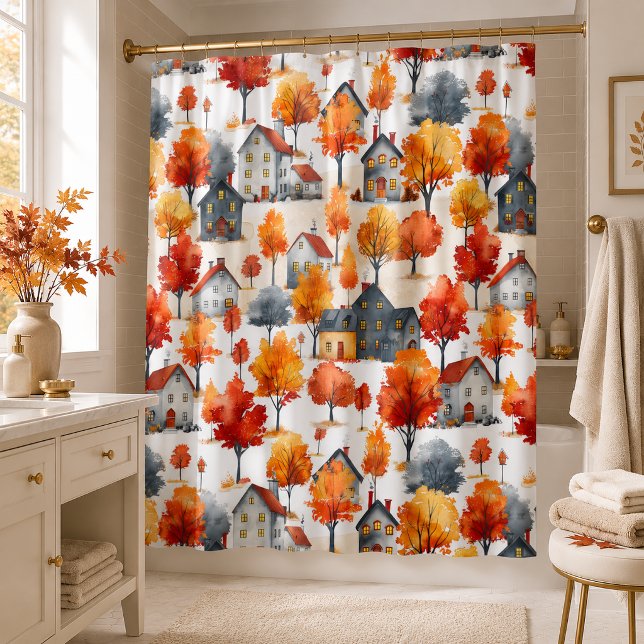 Rustic Watercolor woodland Village Pattern (Creator Uploaded)