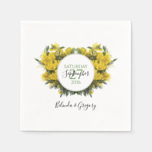 Rustic Wattle Acacia Wedding   Napkin