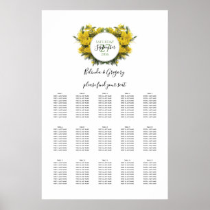 Rustic Wattle Acacia Wedding Seating Chart