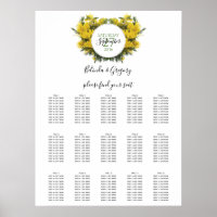 Rustic Wattle Acacia Wedding Seating Chart