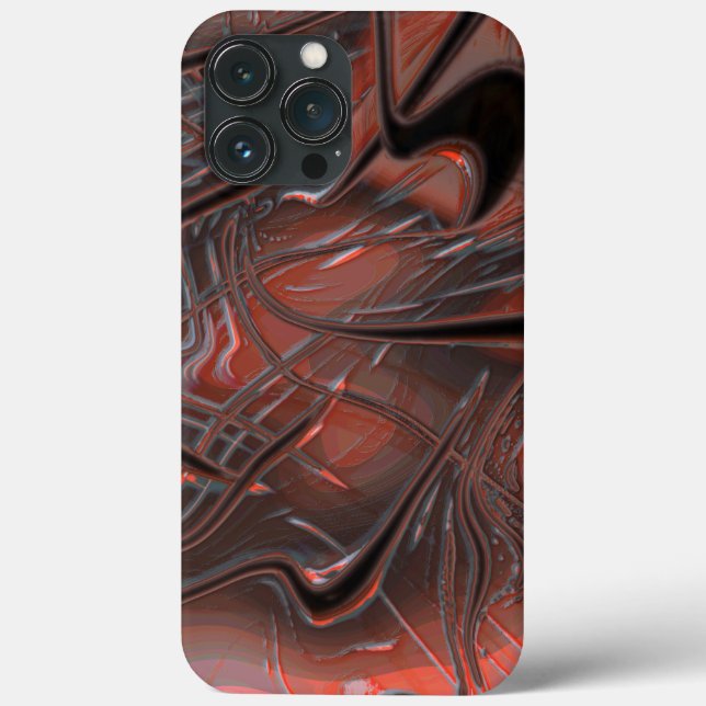 Rustic wavy strokes with smoke shadow on hollow    Case-Mate iPhone case (Back)