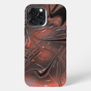 Rustic wavy strokes with smoke shadow on hollow    iPhone 13 pro max case