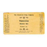 Rustic weathered paper style cosmetic label - 2