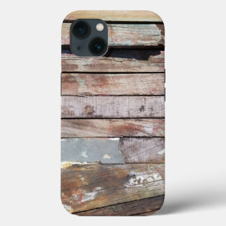 Rustic Weathered Sailboat Wood Planks Nautical iPhone 13 Case